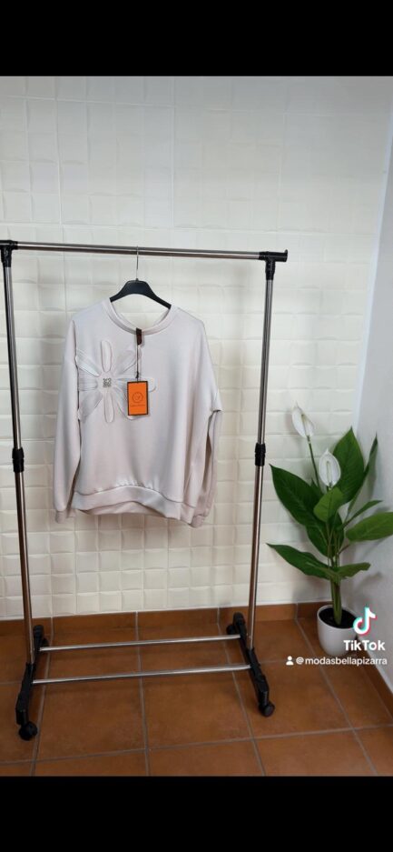 Sudadera Crema. - Imagen 5