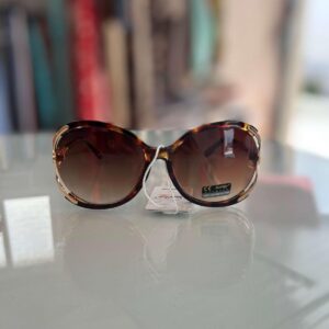 Lentes redondas tigreteadas.